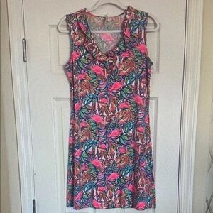 Lulu-B Tropical Print Sleeveless Dress - Sz S